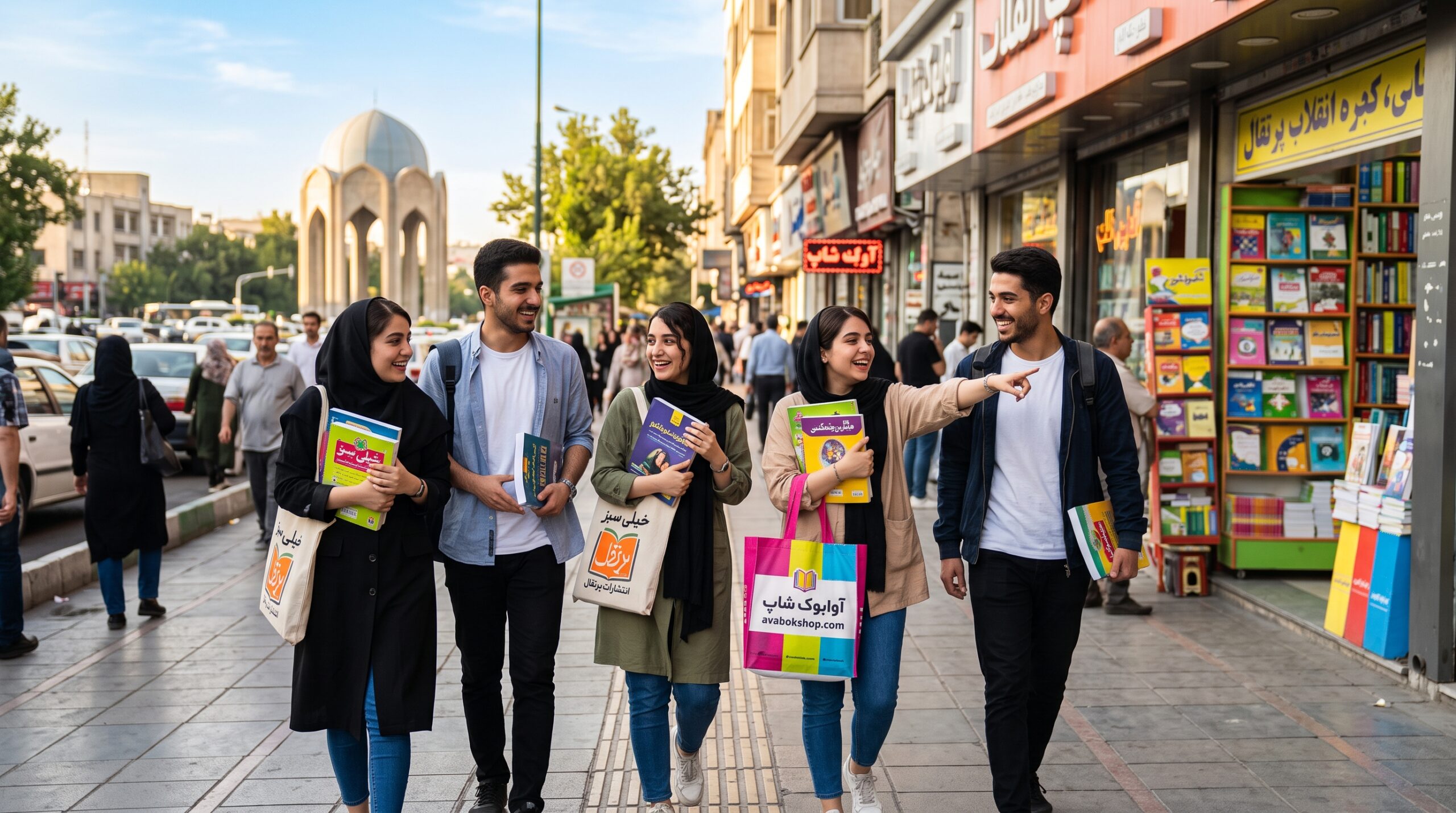 بهترین کتاب فروشی های میدان انقلاب و خرید اقساطی کتاب از آوابوک شاپ